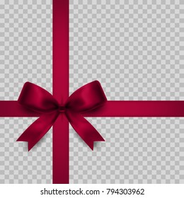 Gift bow isolated. Vector illustration.