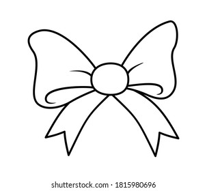 Gift Bow Ribbon Icon Outline Vector Stock Vector (Royalty Free ...