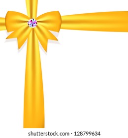 Gift bow with ribbon Vector illustration