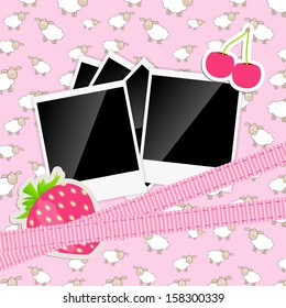 Gift bow with ribbon Vector illustration