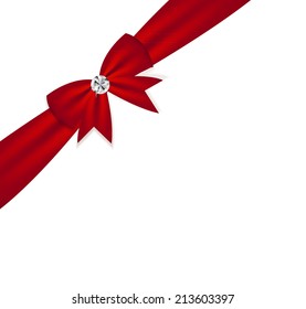 Gift Bow with Ribbon. Vector Illustration. EPS 10.