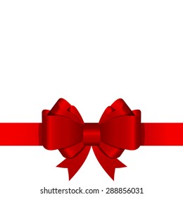 Gift Bow with Ribbon Vector Illustration EPS10