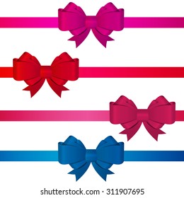 Gift Bow with Ribbon Vector Illustration EPS10