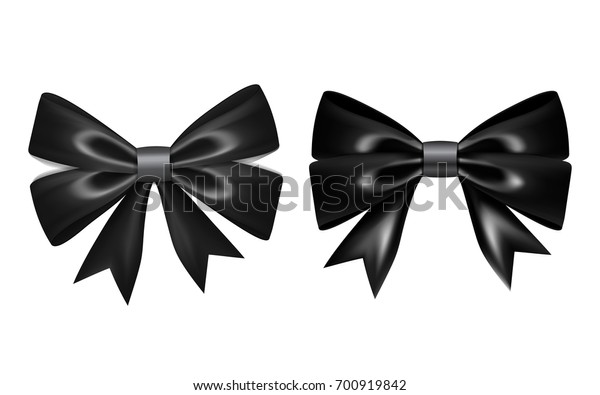 black christmas bows and ribbon