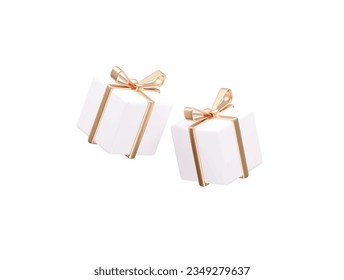 Gift box 3d rendering vector element