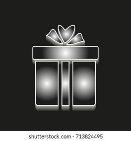 Gift Box - 3d vector icons. Illustrations isolated on black background for graphic and web design.