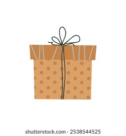 A gift box .A gift for the new year, birthday, holiday, congratulations..Vector illustration.