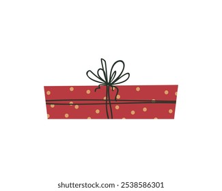 A gift box .A gift for the New Year, Birthday, holiday, congratulations.Vector illustration isolated on a white background.