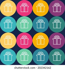 Gift box background. Vector illustration