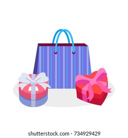 Gift box and bag set, eps 8