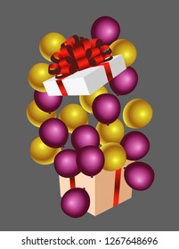 Gift box with Balloons