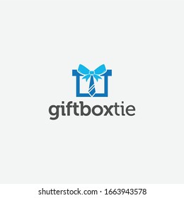 Caja de regalo con banner y empate