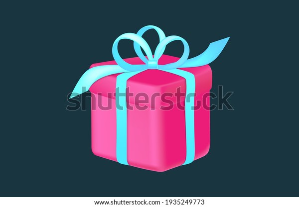 gift box\
for birthday or party with ribbons.\
Vector.