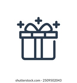 Caja de regalo para el icono del Vector de la fiesta de cumpleaños