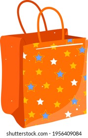 Gift box, birthday sale, paper packaging, colorful decor, holiday surprise, cartoon style vector illustration, isolated on white.