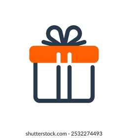 Caixa de presente para o ícone de vetor Black Friday