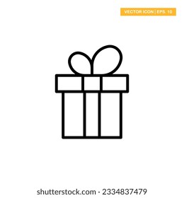 Cuadro de regalo, icono de enlace ilustración de diseño vectorial