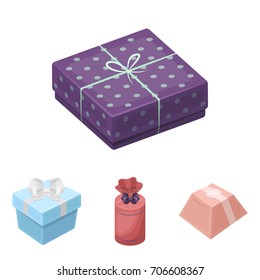 Gift box with bow, gift bag.Gifts and certificates set collection icons in cartoon style vector symbol stock illustration web.