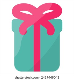 gift box bow colored holiday icon element