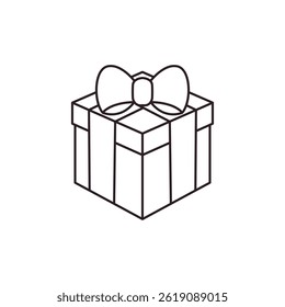 Gift box bow emoji present illustration vector birthday ribbon symbol sign icon