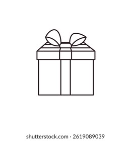 Gift box bow emoji present illustration vector birthday ribbon symbol sign icon