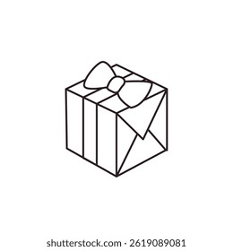 Gift box bow emoji present illustration vector birthday ribbon symbol sign icon