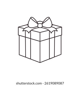 Gift box bow emoji present illustration vector birthday ribbon symbol sign icon