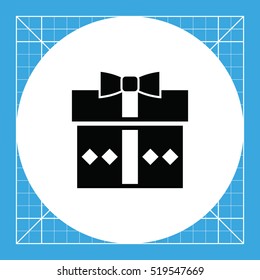 Gift in Box with Bow Icon