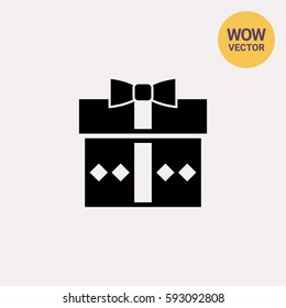 Gift in Box with Bow Icon