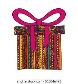 gift box and bow icon image 