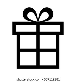 gift box with bow icon image vector illustration design 