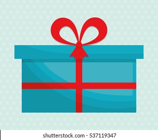 gift box with bow icon image vector illustration design 