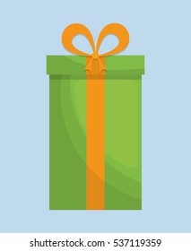 gift box with bow icon image vector illustration design 
