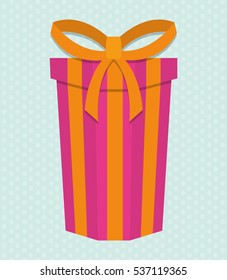 gift box with bow icon image vector illustration design 