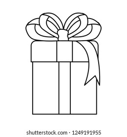 gift box bow on white background