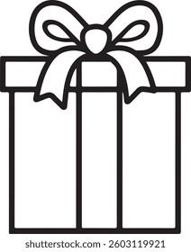Gift box with bow ribbon