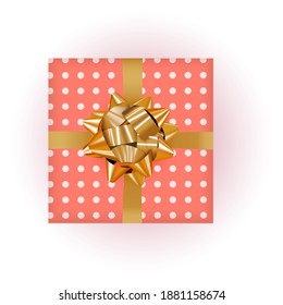 Caja de regalo con abertura y cinta de opciones. Ilustración vectorial