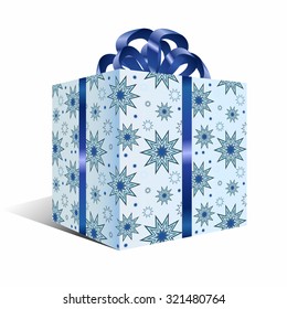  Gift box with bow and ribbons
