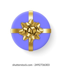 Gift box with bow and ribbons. Isolated on white background