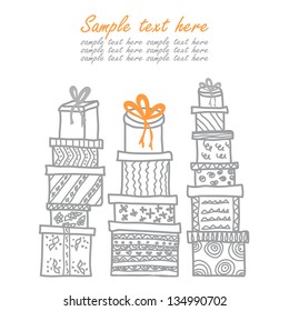 Gift box with a bow. Vector illustration