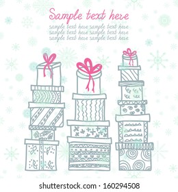 Gift box with a bow. Vector illustration