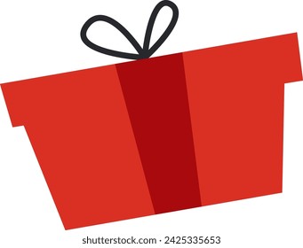 Gift Box With Bow Vector Illustration