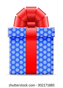 gift box with a bow vector illustration isolated on white background