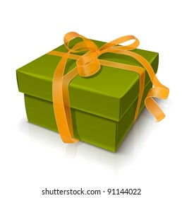 gift box with bow vector illustration isolated on white background eps10
