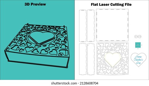 Gift box
Gift boxes have the potential to make gift-giving magical. This model can be used as a Flower box too.
available for all 3mm material thicknesses svg