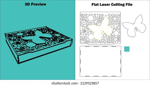 Gift box
Gift boxes have the potential to make gift-giving magical. This model can be used as a sweet box too.
available for all 3mm material thicknesses