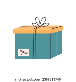 Gift box. Boxing Day. Vector illustration in flat style