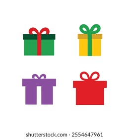 gift box bundle vector on white background