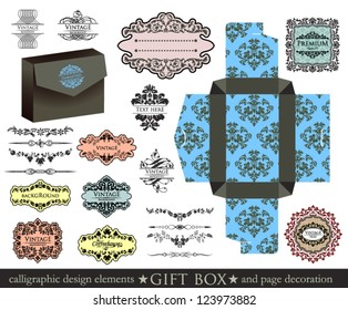 Gift box : calligraphic design elements and page decoration