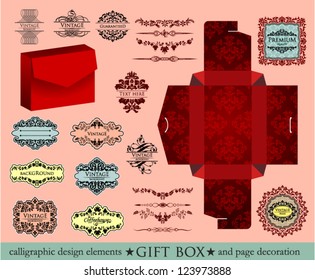 Gift box : calligraphic design elements and page decoration